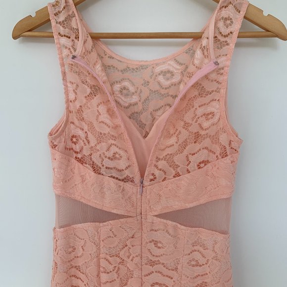 Maniju blush lace evening dress - Picture 5 of 9